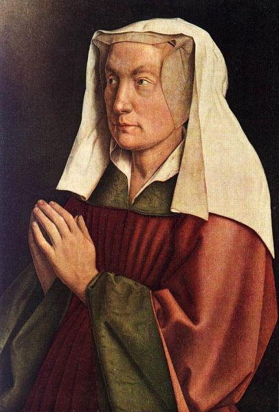 the ghent altarpiece  the donors wife detail 1432.preview